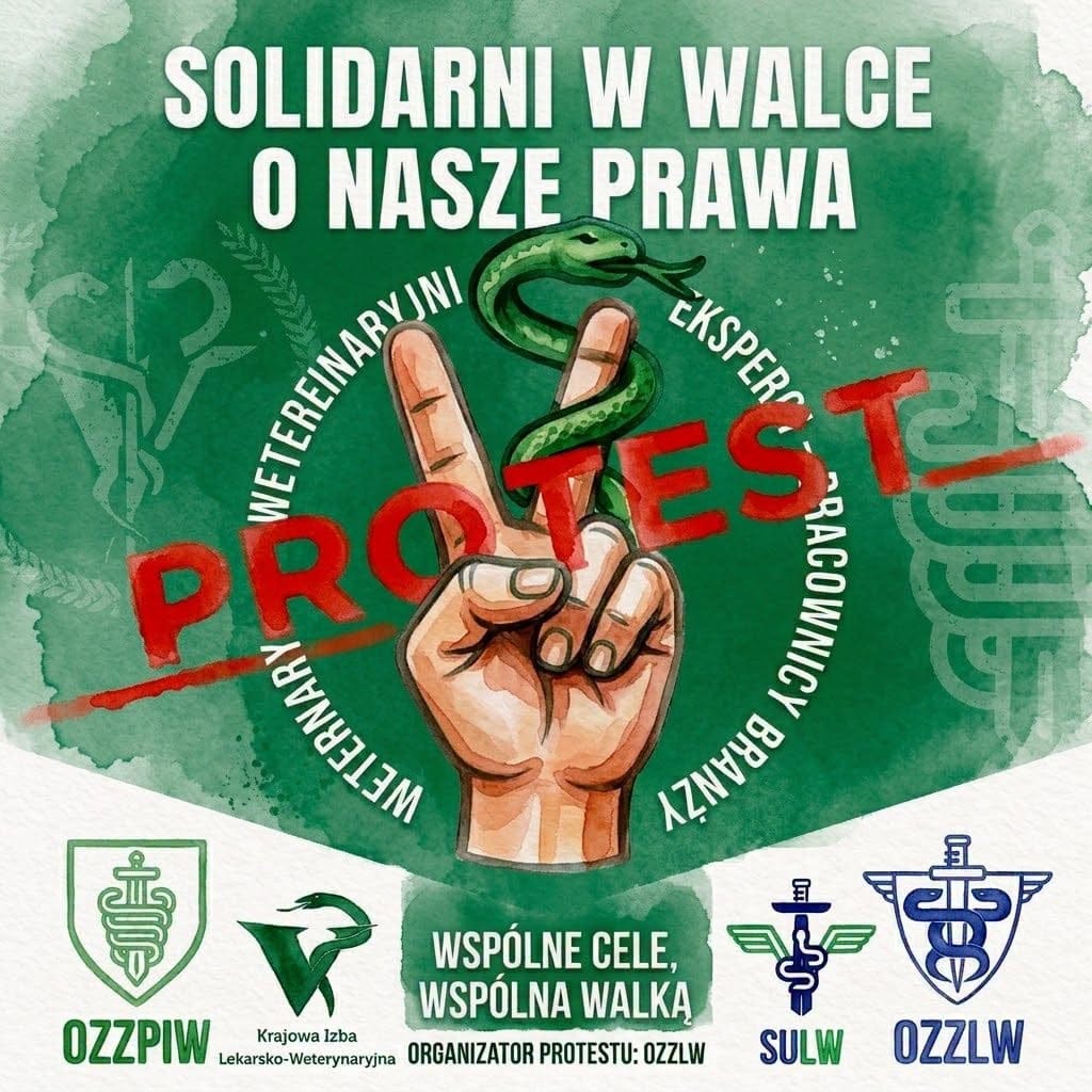 OZZPIW solidarnie z protestującymi. Wspólny głos w sprawie finansowania nadzoru weterynaryjnego